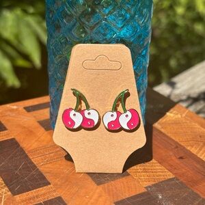 Y2K Yin Yang Cherry Earrings